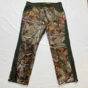 Under Armour Scent Control Fleece Lined Cold Gear Camo Hunting Pant Womens Sz 16